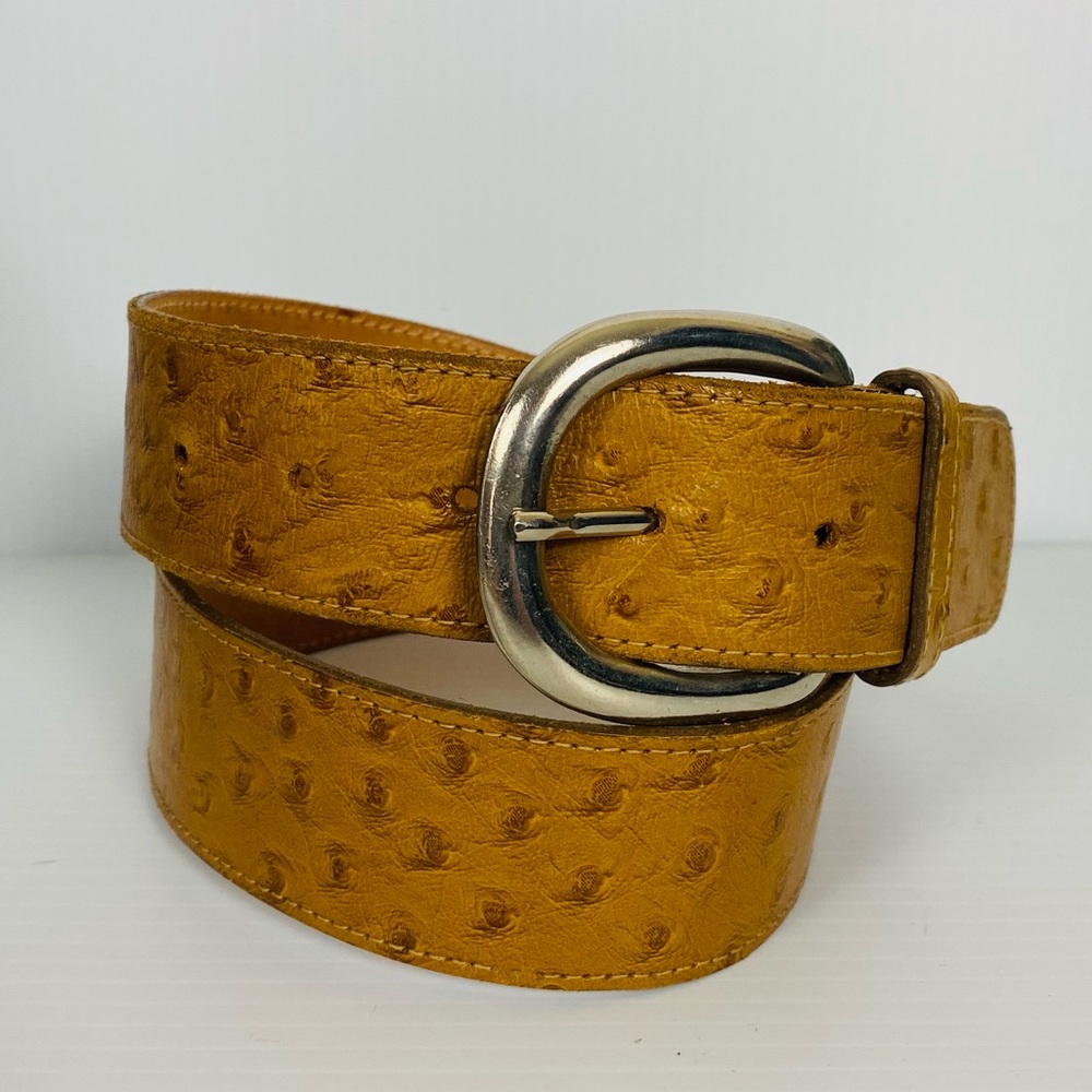 Brand New Ann Taylor Ostrich Embossed Leather Belt size Large